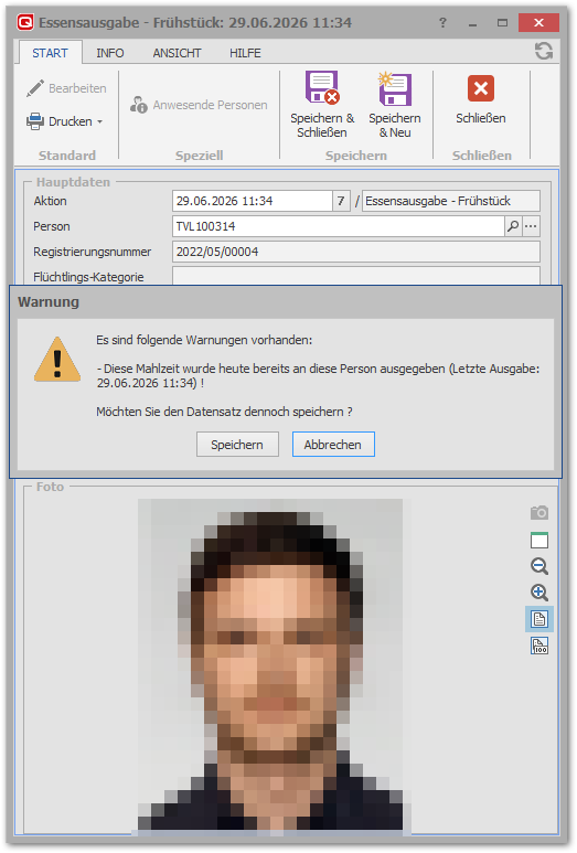 Editor Essensausgabe