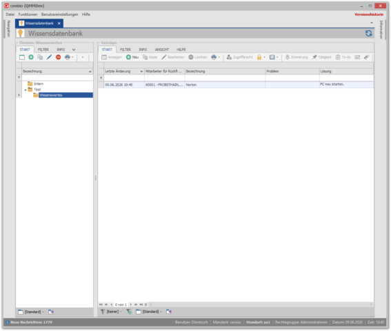 Modul Wissensdatenbank